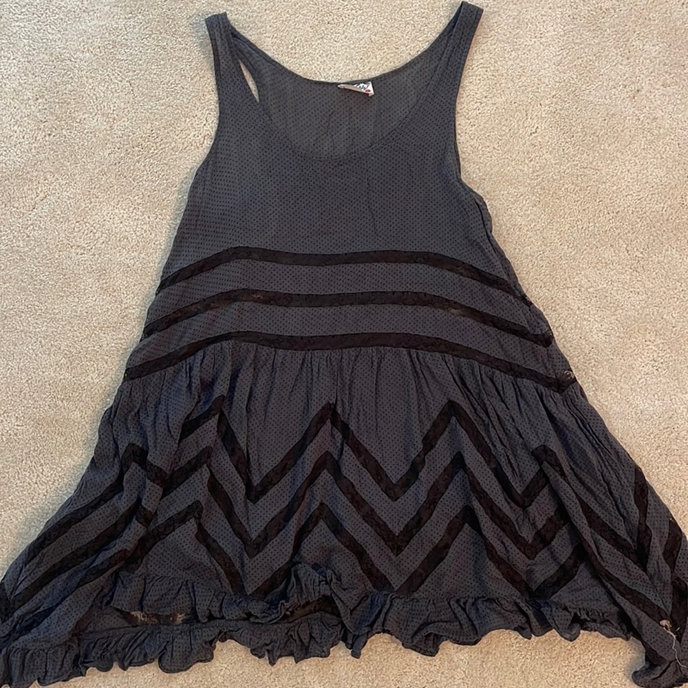 Free People Navy Flowy Dress